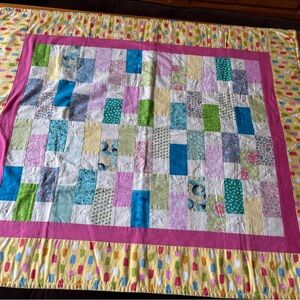 Handmade baby quilt floor mat/nursery blanket